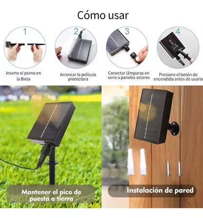 LUCES LED CON PANEL SOLAR-