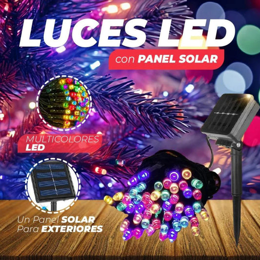 LUCES LED CON PANEL SOLAR-